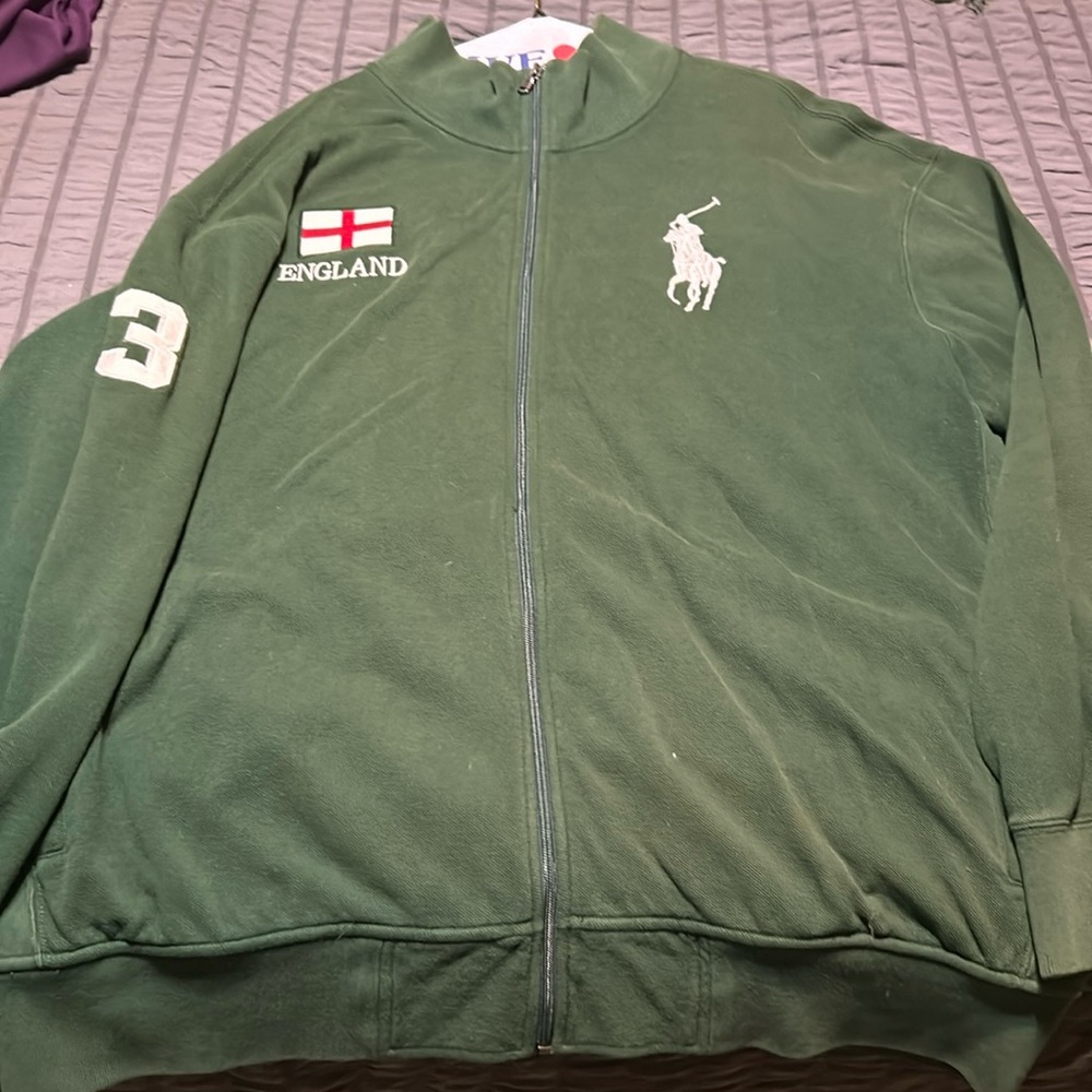 Hunter Green Ralph Lauren zip jacket (AS IS)